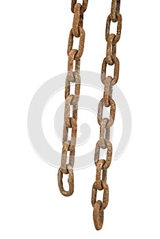 Rusty chain isolated