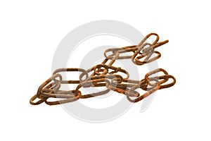 rusty chain isolated on white background