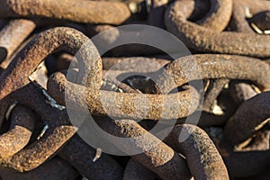 Rusty chain links