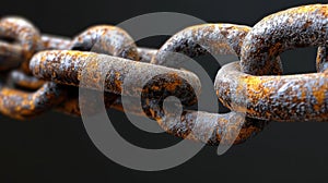 Rusty Chain, A Symbol of Time and Strength