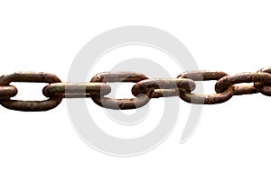 Rusty Chain in White Background