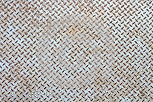 Rusty checker plate background