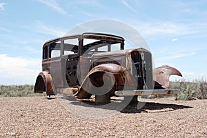 Rusty classic American car