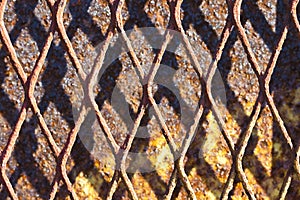 Rusty closed metal grate background - concept image