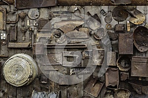 Rusty Collage of old tools