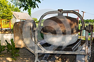 Rusty concrete mixer