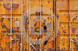 Rusty containers at the port of Jaffa Israel