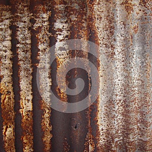 Rusty corrugated iron metal fence Zinc wall