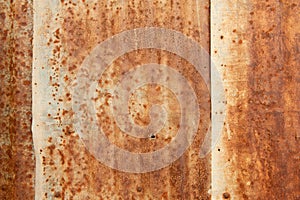 A rusty corrugated iron metal texture.