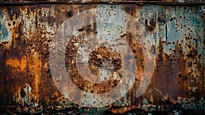 rusty corrugated iron plate with rust and rust texture background