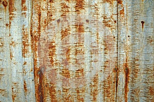 Rusty corrugated metal roof texture