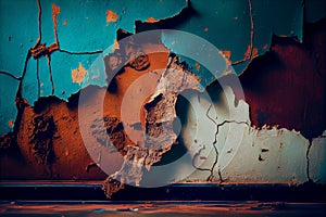 rusty and cracked old wall texture.generative ai