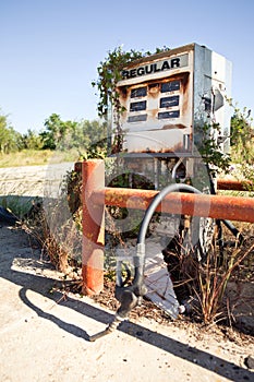 Rusty Decayed Gasoline Dispenser