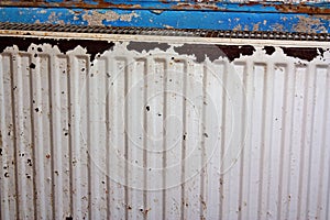 Rusty, destroyed, devastated, moldy radiator