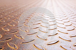 rusty diamond metal plate background