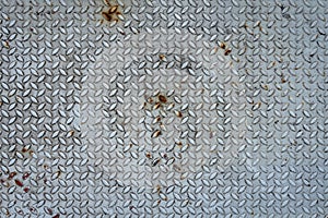 Rusty diamond steel plate texture background