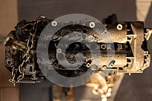 Rusty Dismantled Car Engine