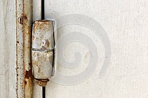 Rusty door hinges vertical