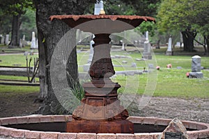 Rusty Fountain in Oakwood Cemetery