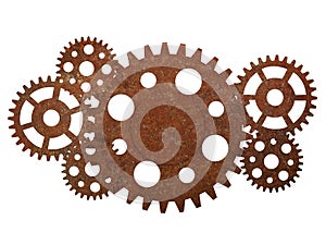 Rusty gears and cogwheels photo