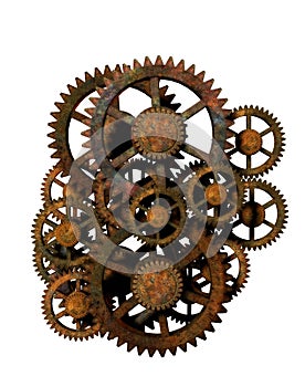 Rusty Gears Isolated