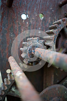 Rusty Gears Portrait Closeup