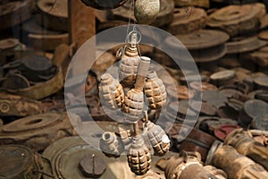 Rusty Grenades in Landmine Museum - Siem Reap - Cambodia photo