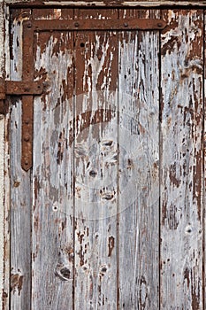 Rusty hinge wooden door