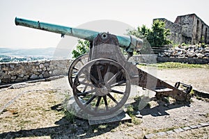 Rusty historic cannon, Trencin