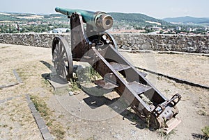 Rusty historic cannon, Trencin, Slovakia