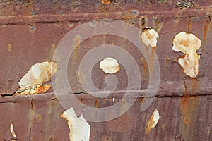 Rusty hull of a ship