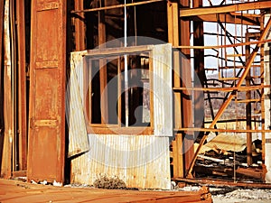 Rusty industrial ruins