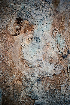 Rusty iron background.  Old plaster and rust