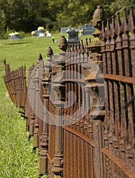 Rusty Iron Cemetary Fence photo