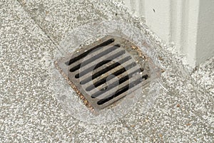 Rusty iron drain cover