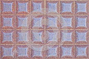 Rusty iron drain cover texture