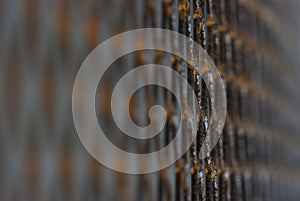 Rusty iron grating