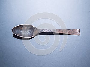 Rusty iron hand made blacksmith spoon