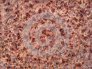 Rusty iron plate surface.