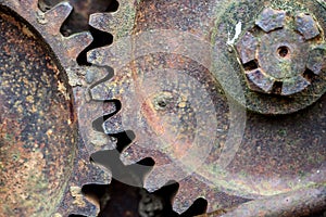 Rusty iron wheel