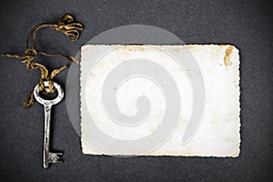 Rusty key and empty photography