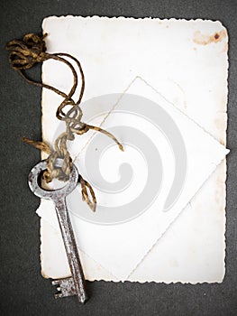 Rusty key and empty photography