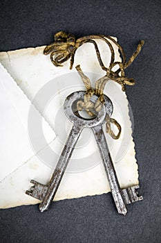 Rusty key and empty photography