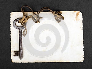 Rusty key and empty photography