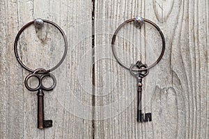 Rusty keys and keyring