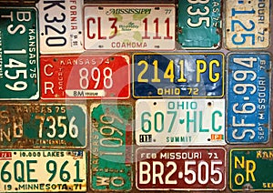 Rusty license plate collection