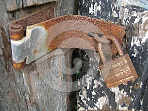 Rusty Lock and Hinge photo