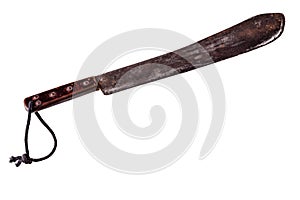 Rusty machete isolated