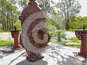 Rusty Machinery on display for the public