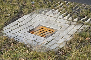 Rusty manhole cover